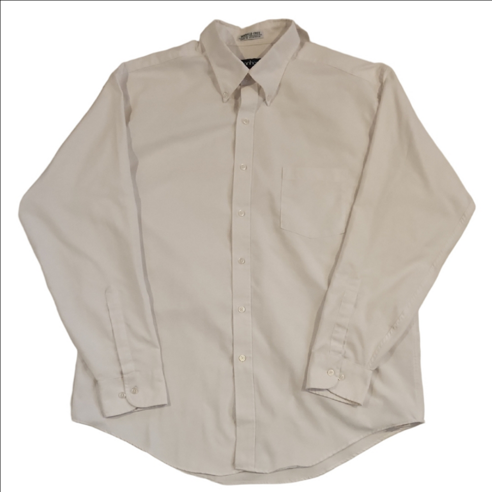 Manhattan Elegant White Men's Dress Shirt